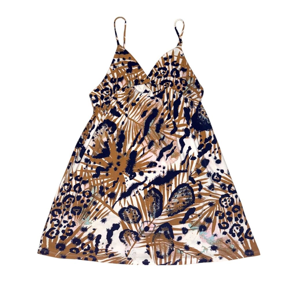 EUC Women's Hale Bob Super‎ Soft Knit Animal Print Mini Sundress Size XL